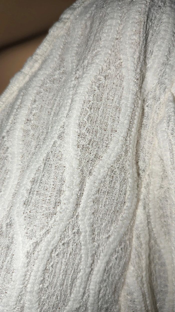 Haut froncé à manches trompettes taille XS/36 jamais porté - photo numéro 8