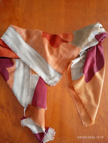 Grand foulard carré vintage 