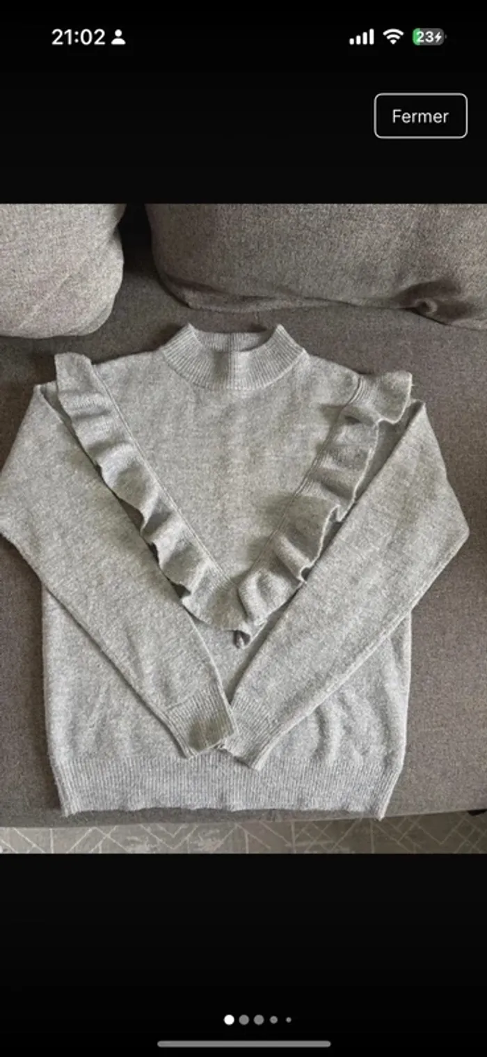 Pull gris pailleté, Kiabi, 12 ans - photo numéro 3