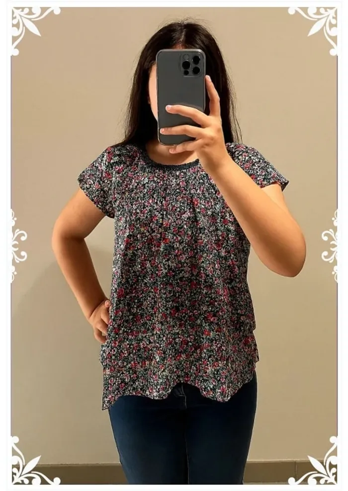 🌸 Chemisier fille fait main - taille 12 ans 🌸 - photo numéro 2