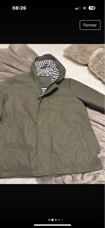 Cire imperméable hublot 10 ans mixte kaki