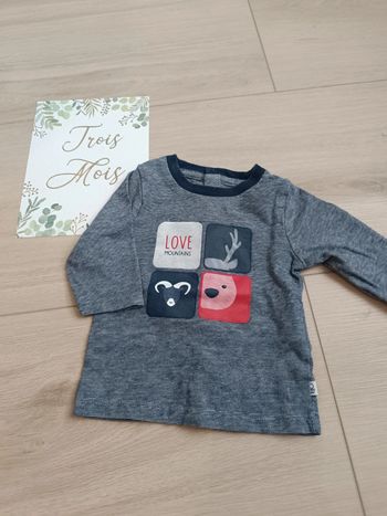 T-shirt manches longues 3 mois