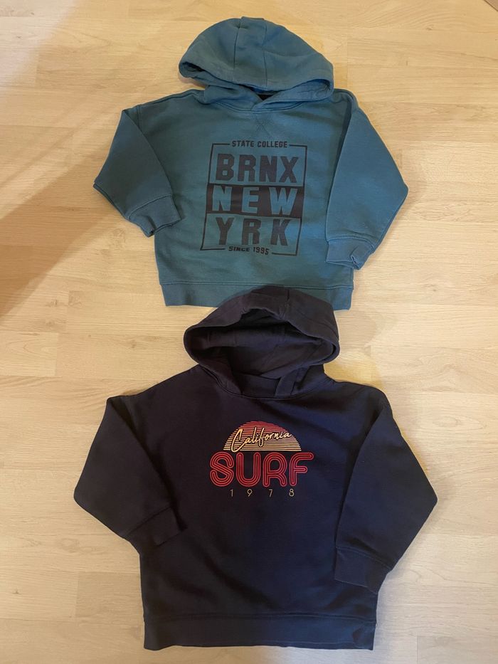 Lot de 2 sweats à capuche garçon Primark 2 ans
