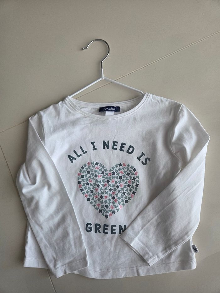 T shirt manches longues fille okaidi 3ans - photo numéro 2