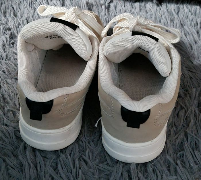 Basket à lacets beige et crème 33 mixte - photo numéro 4