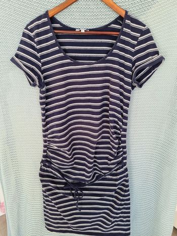 Robe de grossesse rayée