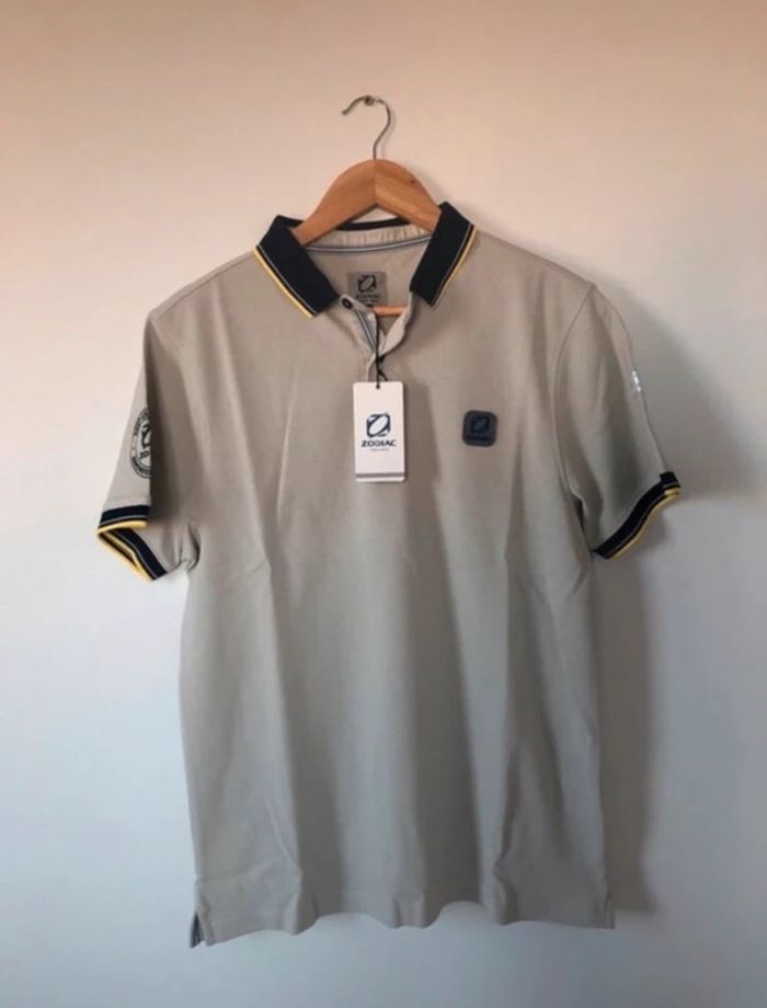 Polo zodiac homme L gris NEUF avec étiquette - photo numéro 5