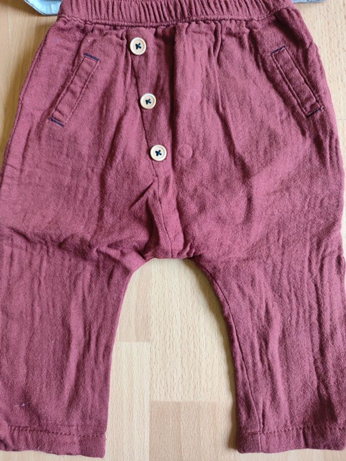 Lot ensemble pantalon + sweat zippé à capuche en 6M - photo numéro 4