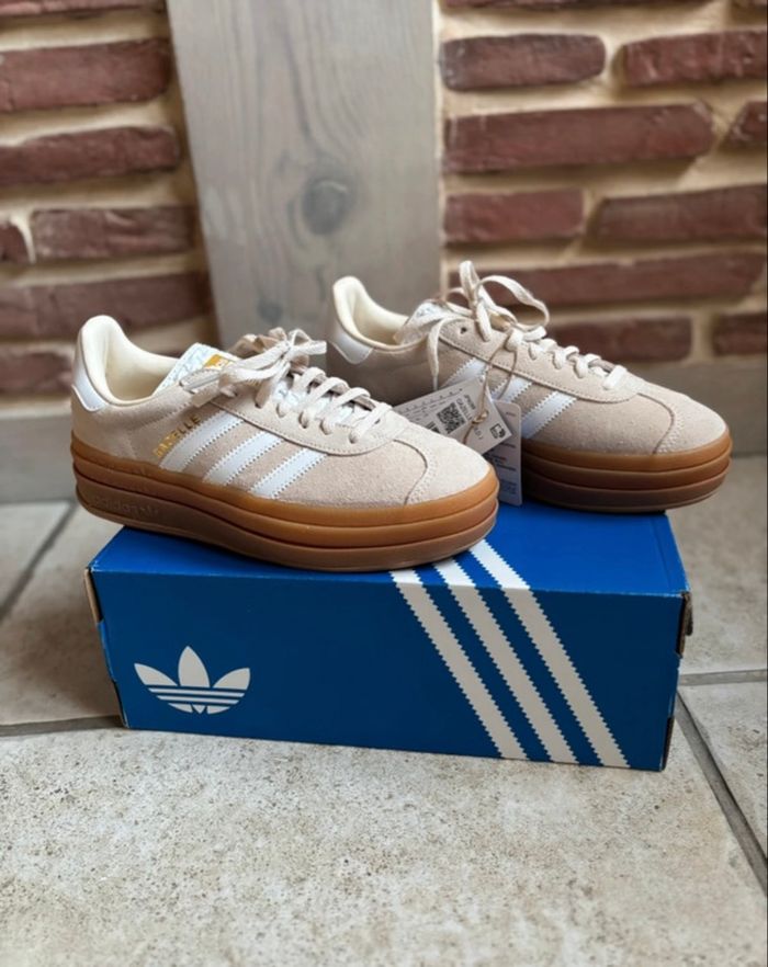 Adidas Gazelle Bold Wonder White - photo numéro 3