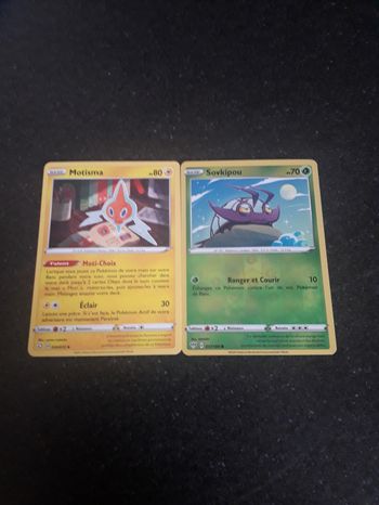 Motisma + Sovkipou reverse lot de 2 cartes Pokémon neuves