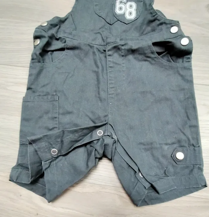 Salopette short gris foncé garçon 18 mois Plus - photo numéro 4