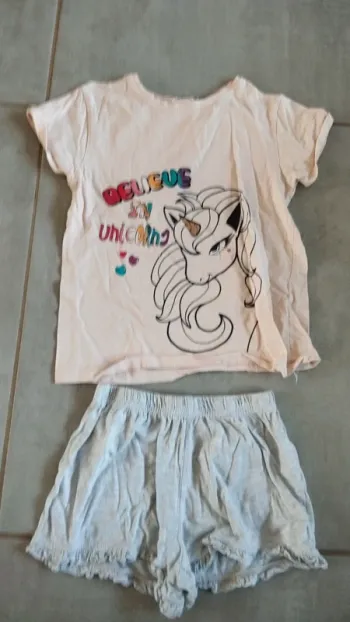 Pyjamas short Gémo taille 10 ans fille