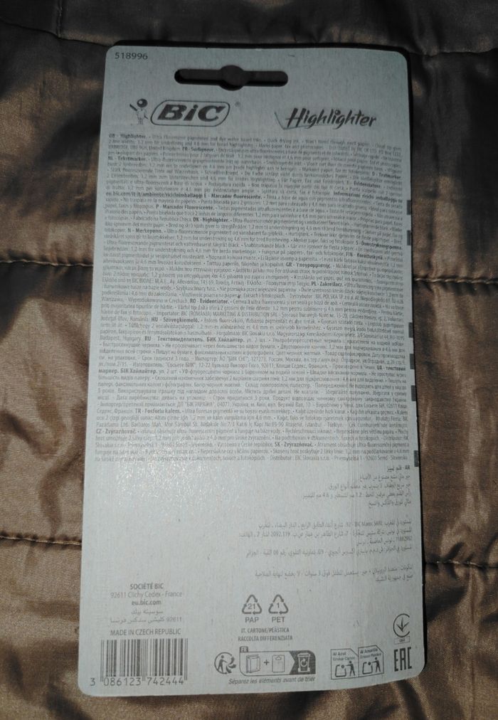 2 fluos bic highlighter neuf - photo numéro 2