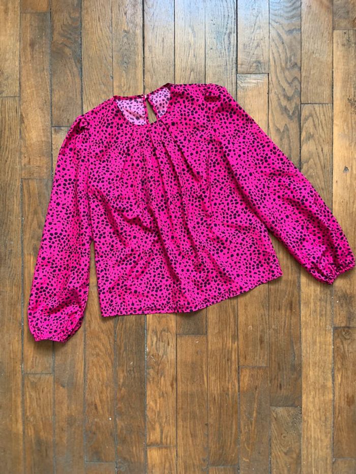 Blouse rose tachetée shein taille m 38 - photo numéro 4
