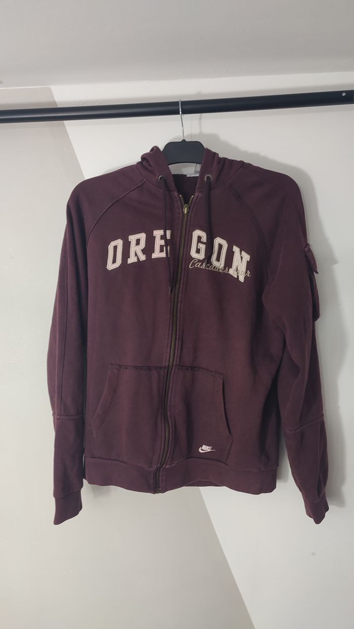 Vêtement vintage de marque Veste zippé Nike Sportswear Oregon cascade tour violet M #D84 - photo numéro 7