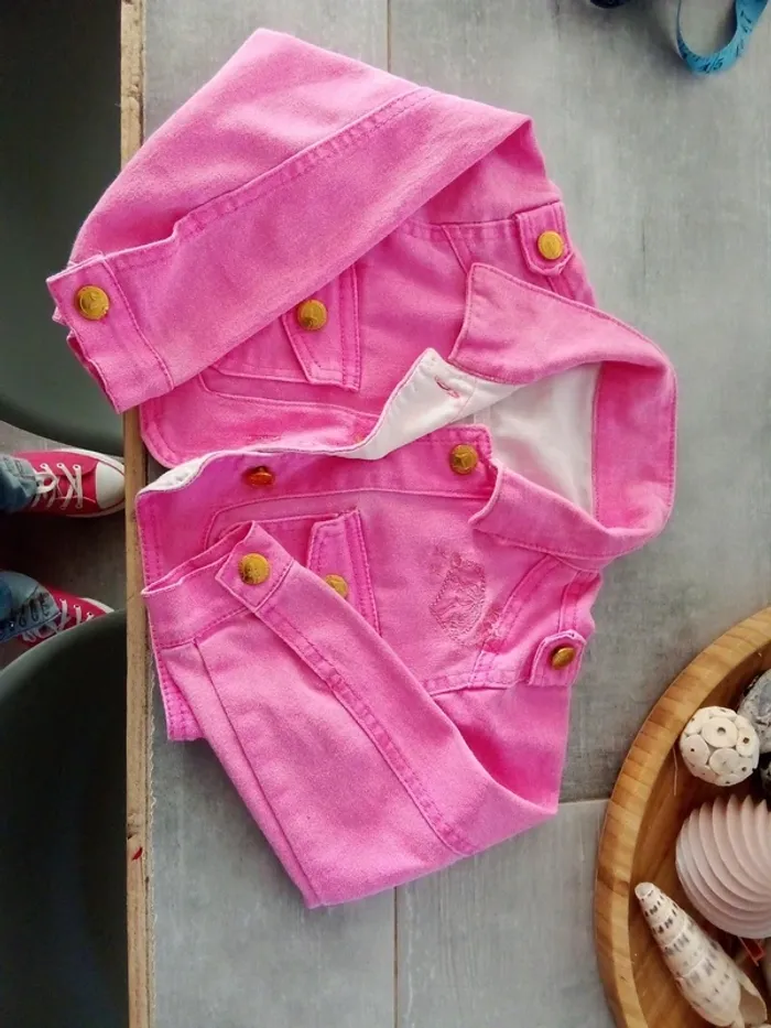Veste courte jeans fille