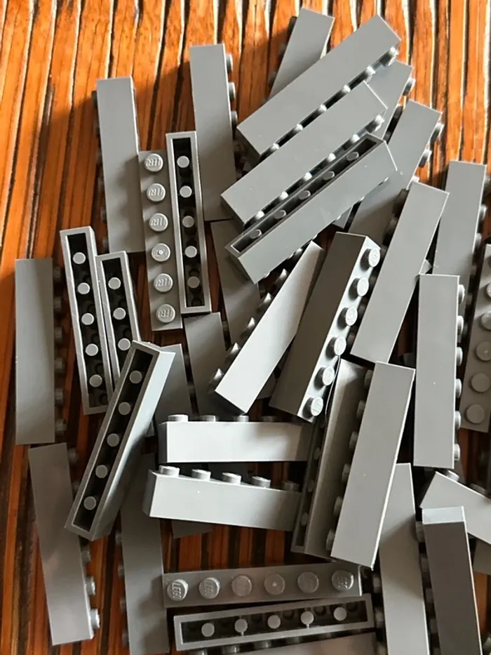50 Brick Lego 1x6 ref 3009 Dark bluish gray - photo numéro 2