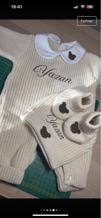 Combinaison ourson personnalisé