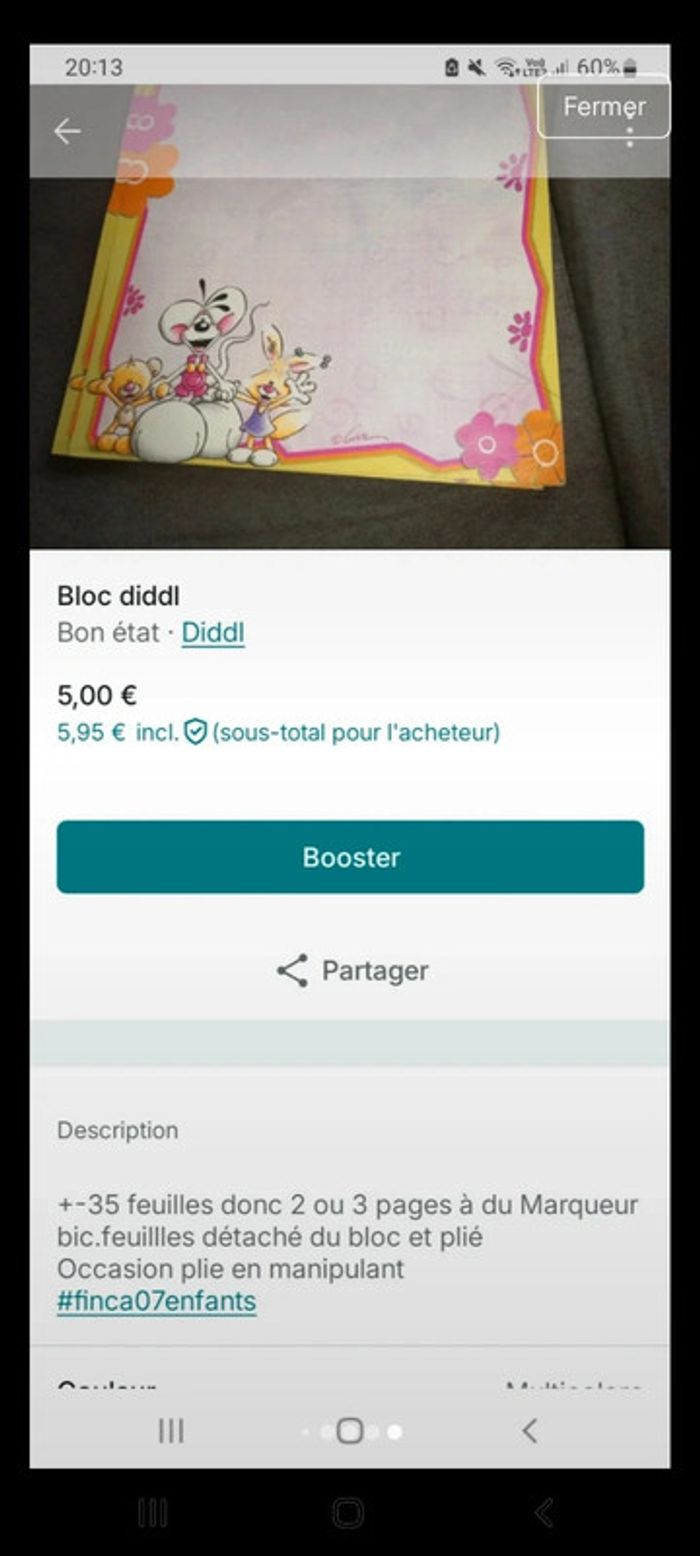 Lot 3 blocs diddl feuilles - photo numéro 5