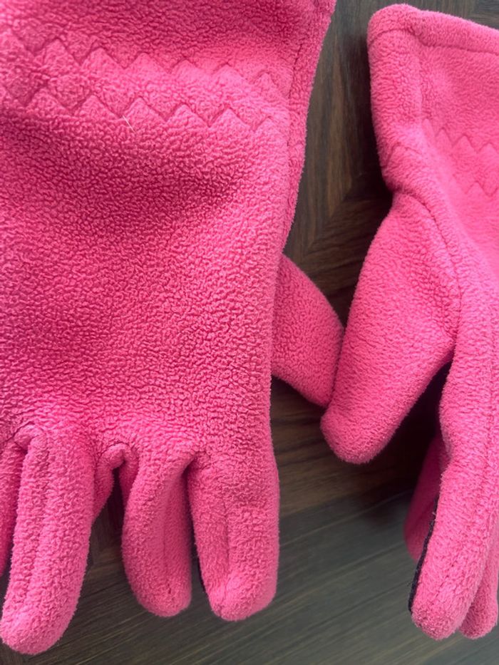 Paire de gants polaires rose quechua. environ 8ans - photo numéro 6