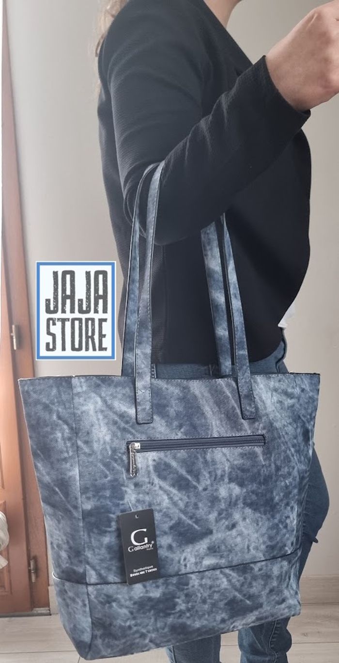 Gallantry Paris : Sac à Main effet Denim Bleu - photo numéro 2