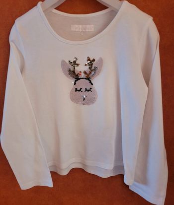 T-shirt Renne de Noël manches longues