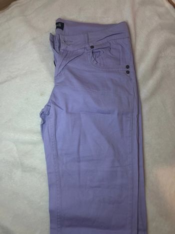 Pantacourt femme, taille M mauve