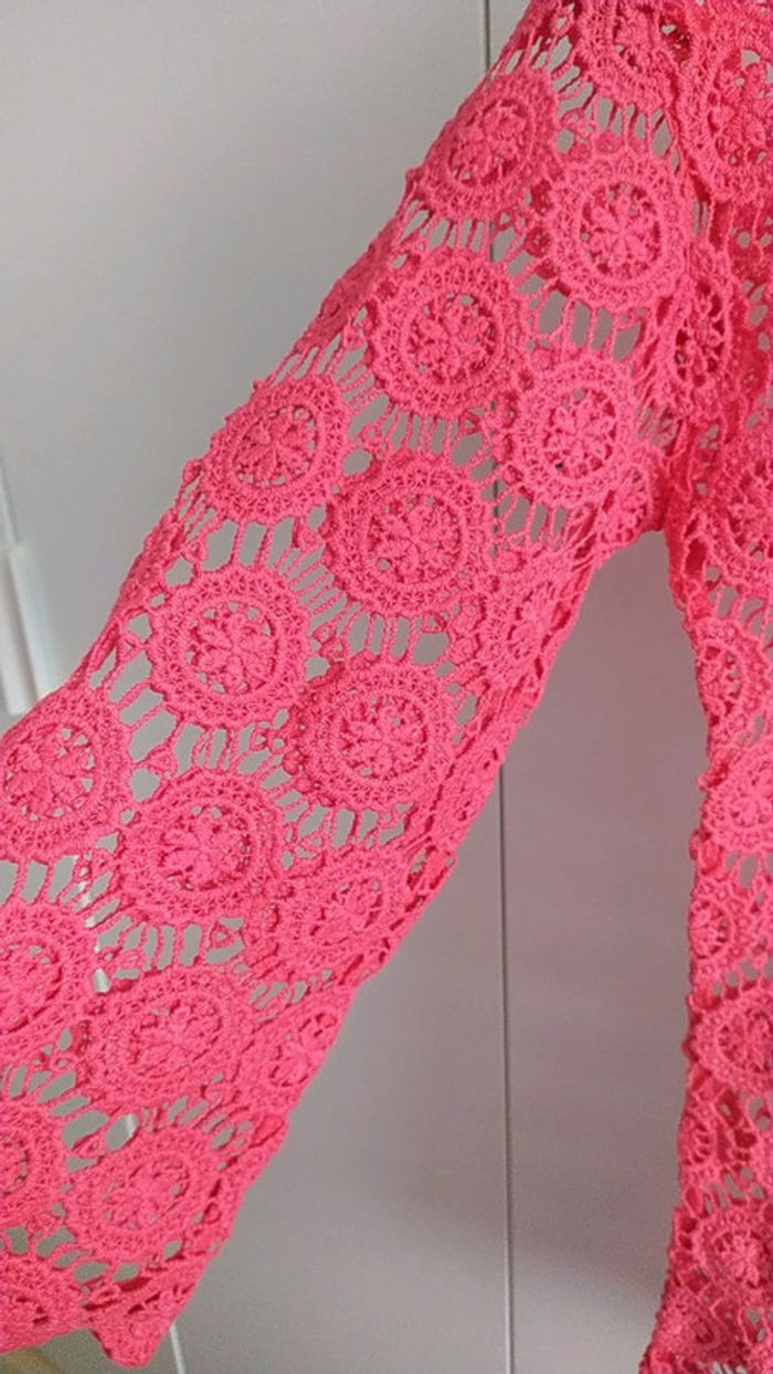 Top crochet rose S - photo numéro 2
