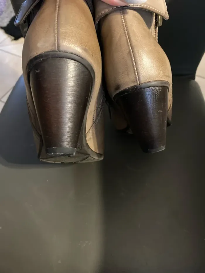 superbe bottine marron Grands Boulevards taille 39 - photo numéro 5