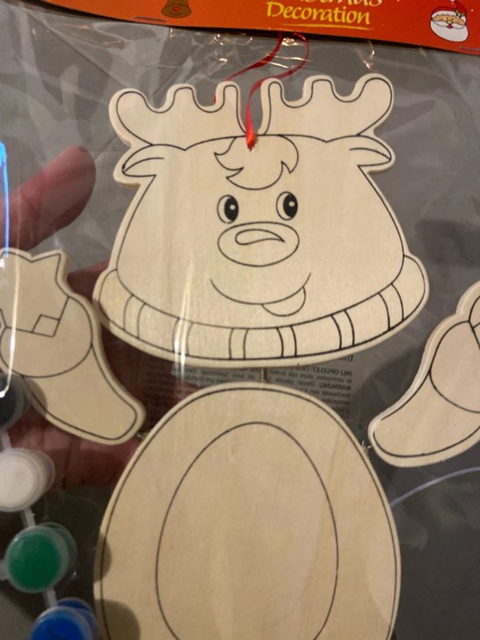 Jeu bois créatif Noël à peindre Neuf - photo numéro 3