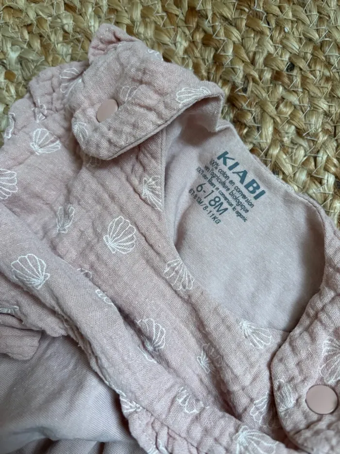 Gigoteuse turbulette légère coquillage gaze coton Kiabi 6-18 mois tbe - photo numéro 4