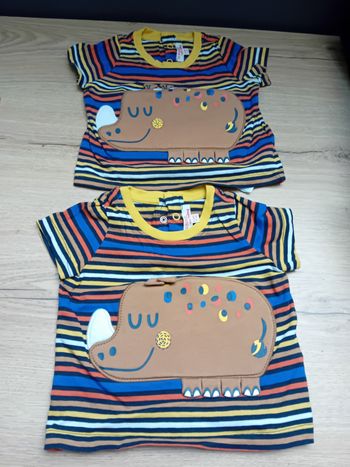 Deux t shirts 9 mois