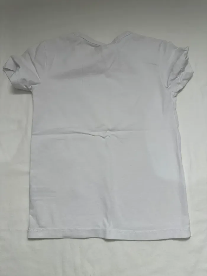 Tee-shirt blanc Zeeman – Col V – Taille 6/8 ans - photo numéro 3
