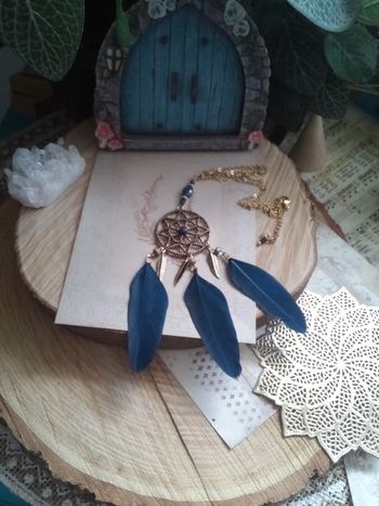 Collier sautoir attrape rêve lapis lazuli