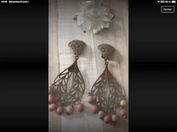 Boucles oreilles clip bohême