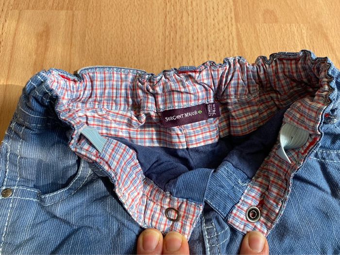 Beau pantalon jean bleu Sergent Major T. 12 mois/74 cm garçon TBE - photo numéro 5