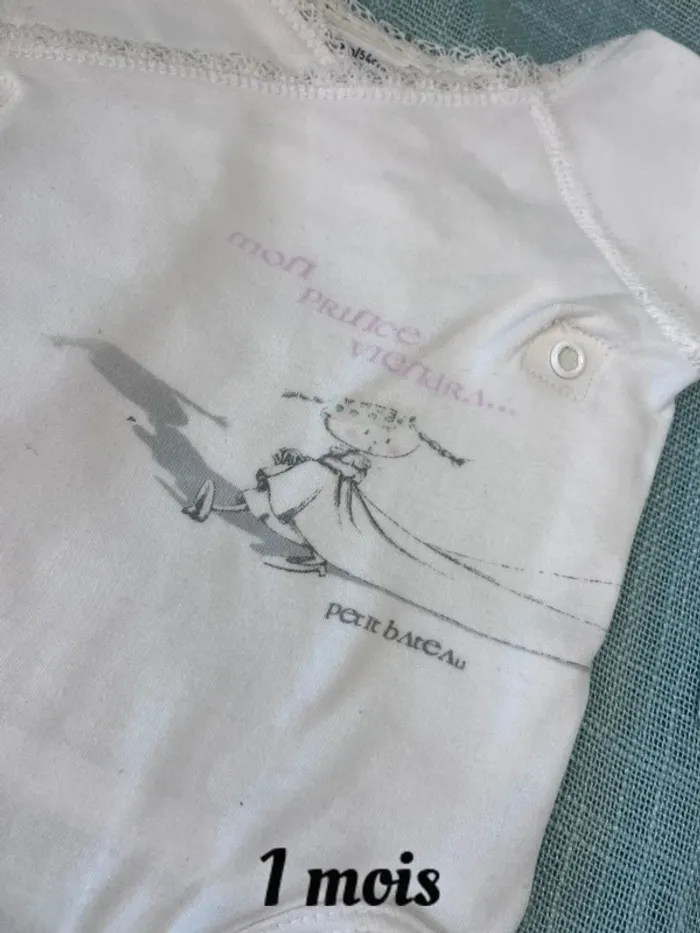 Lot 2 bodies taille 1 mois petit bateau - photo numéro 6
