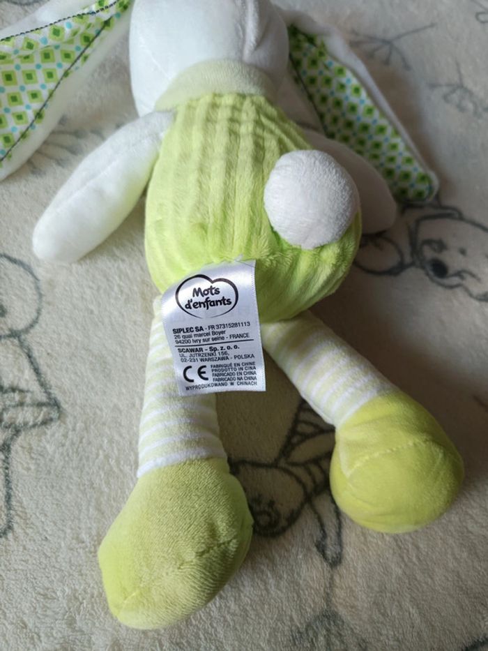 Peluche lapin vert - photo numéro 5
