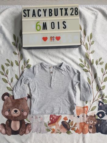 Tee-shirt Manche longue 6 mois garçon