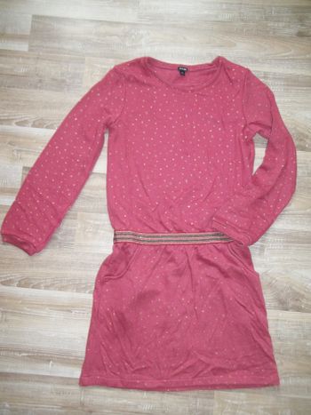 Robe sweat brique et dorée Kiabi 12 ans