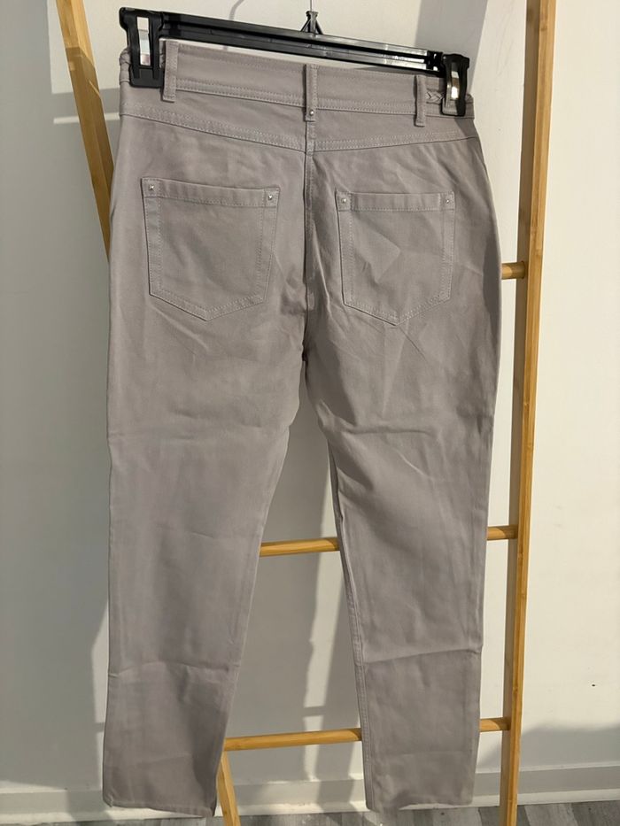 Pantalon/Jeans Armand Thiery Gris Clair/Taupe - T36 - Détails Tressés - photo numéro 4
