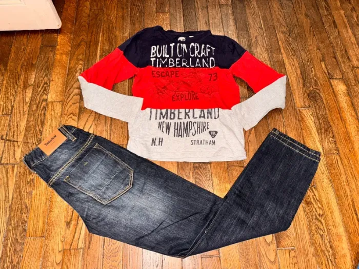 T-shirt et jeans timberland 12 ans