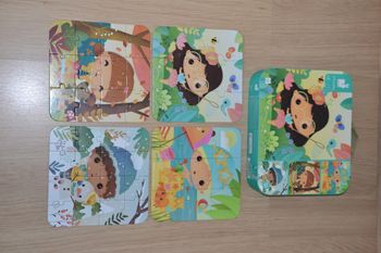 4 puzzles évolutifs les 4 saisons – 6,9,12,16 pièces *Janod*