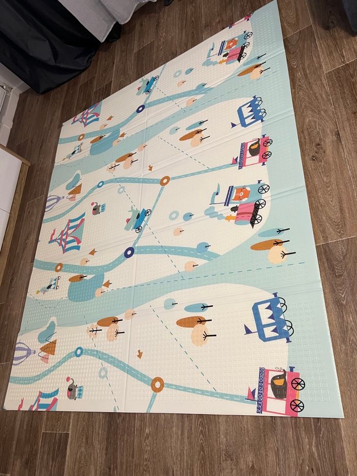 Tapis de jeu pliable réversible bébé neuf - photo numéro 4