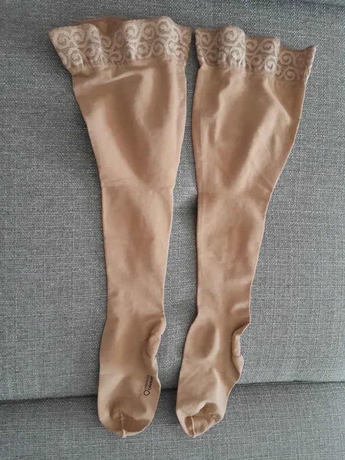 Lot 4 paires bas de contention beige - photo numéro 16