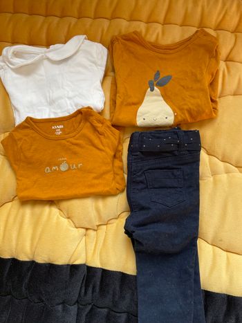 Lot pantalon + 3 hauts