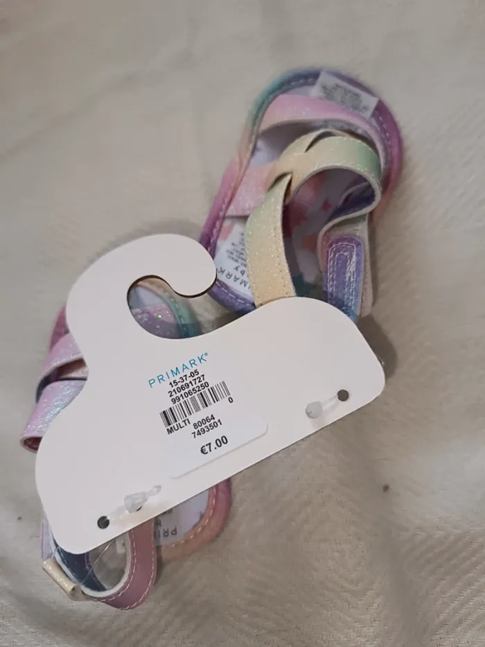 🎀 jolie petit nu-pied bébé fille multicolore a paillettes 🎀 - photo numéro 3
