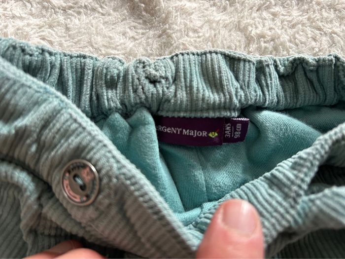 Short velours côtelé sergent major 3 ans comme neuf - photo numéro 4