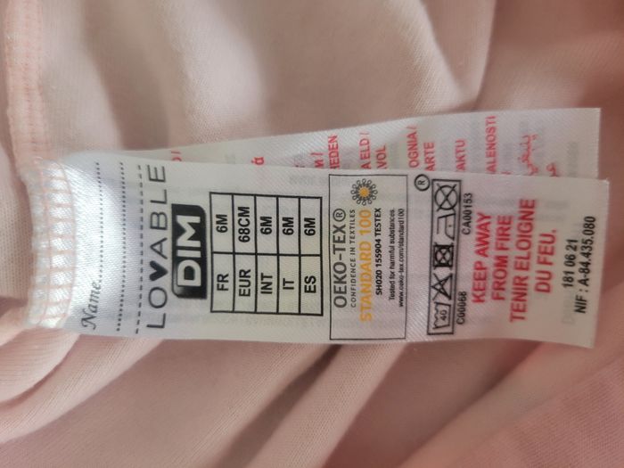 Dim lovable 6mois fille pyjama une pièce pieds mains - photo numéro 4