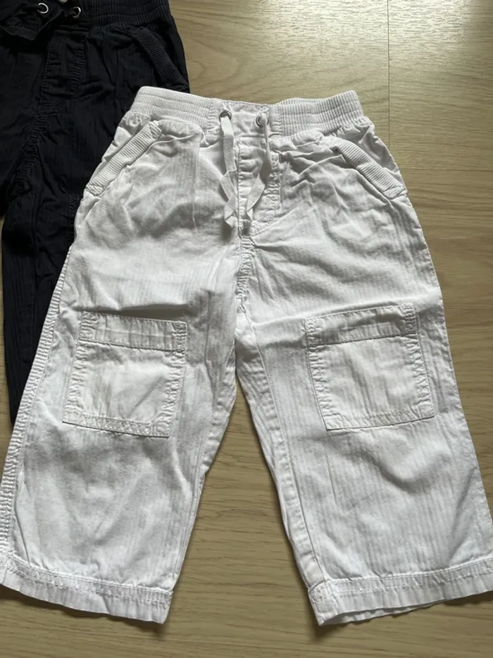 Lot 2 pantalons petit bateau 18mois - photo numéro 2